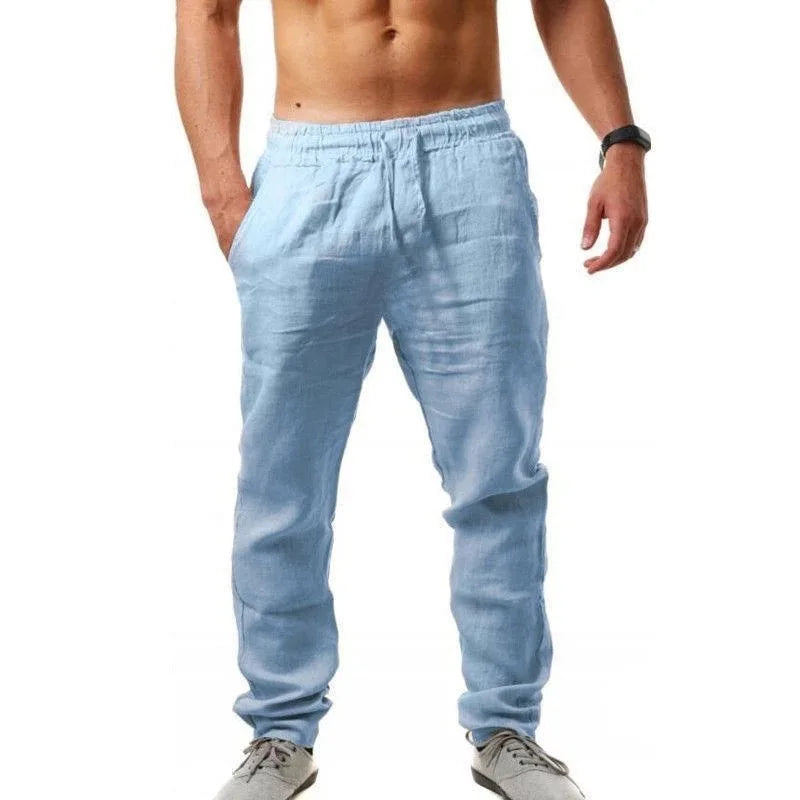 Men Trousers Cotton Linen