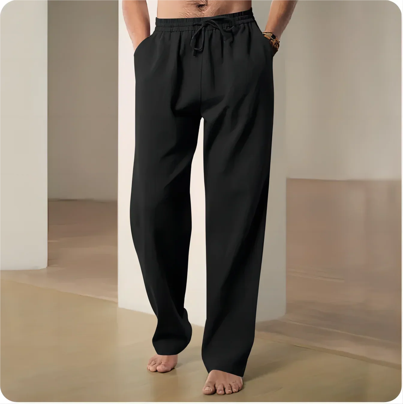 Men Trousers Cotton Linen