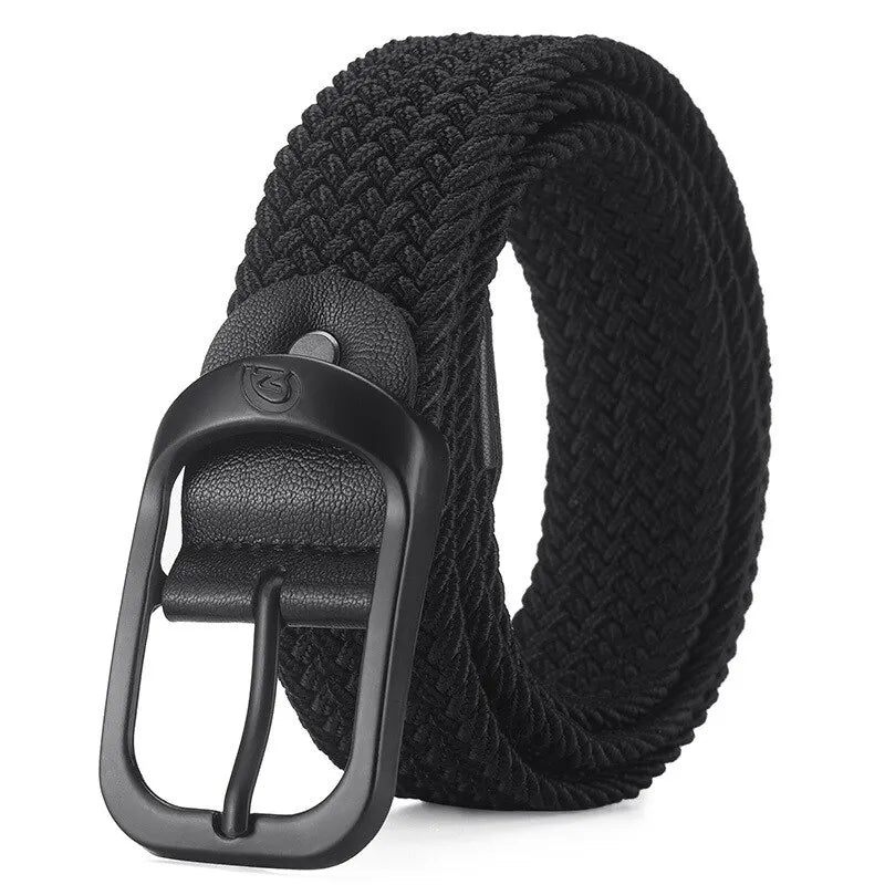 Punch-Free Belt – Elastic Woven Design for Men & Women, Outdoor & Work-Ready, Casual Style