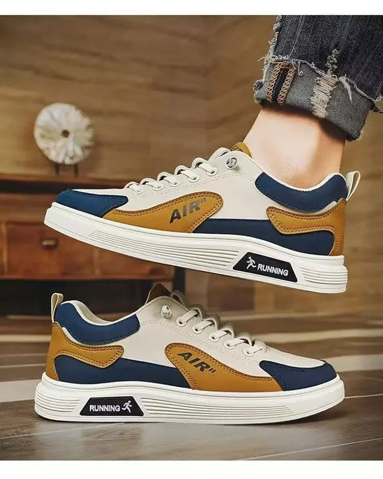 Low Top Sneakers – 2025 Men’s Fashion Leather Shoes, One-Foot Slip-On, Sport & Casual