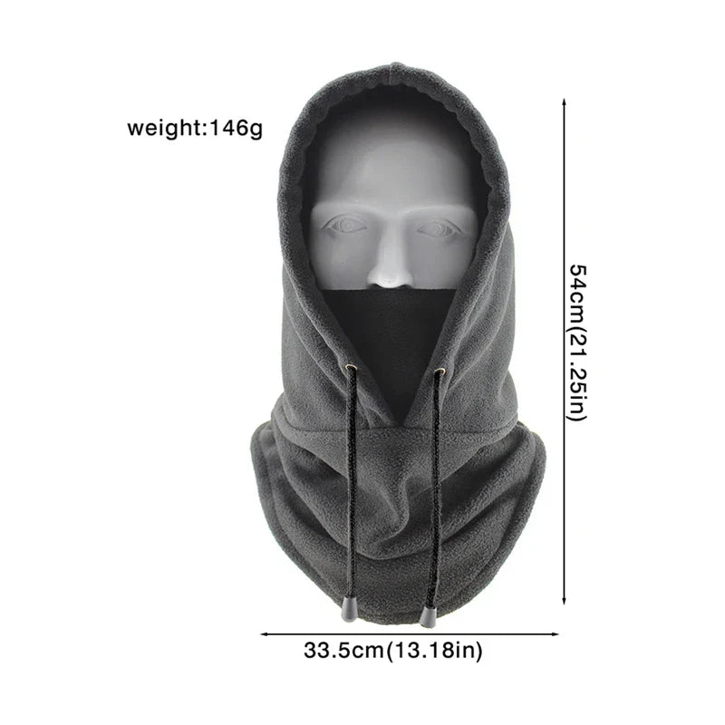 Winter Neck Warmer – Thermal Fleece Balaclava Snood Hat, Face Mask for Outdoor Sports