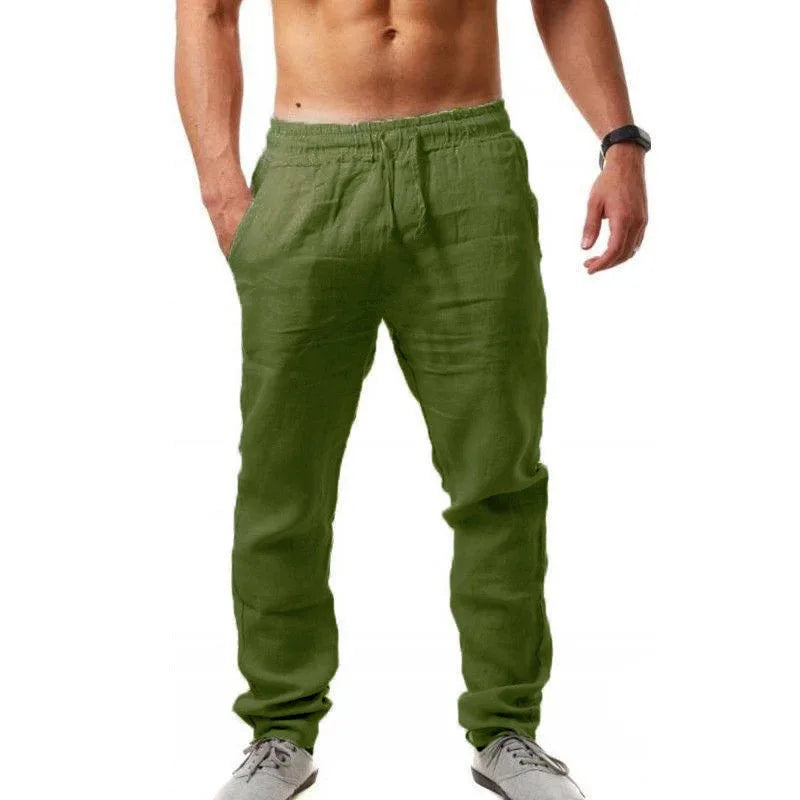 Men Trousers Cotton Linen