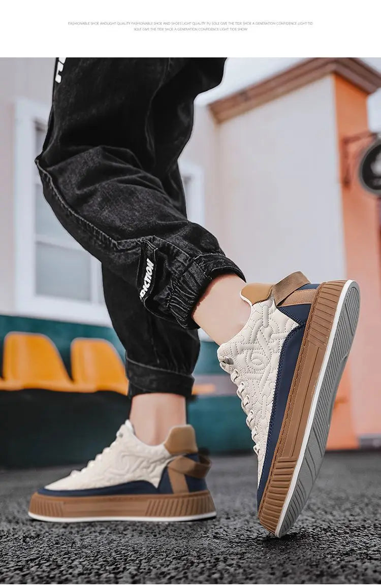 mens platform vulcanized sneakers