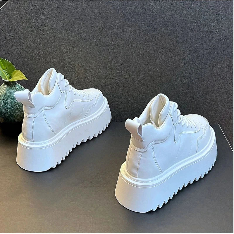 High Top Sneakers – 2025 Men’s Leather Running Shoes, Comfortable & Breathable Design