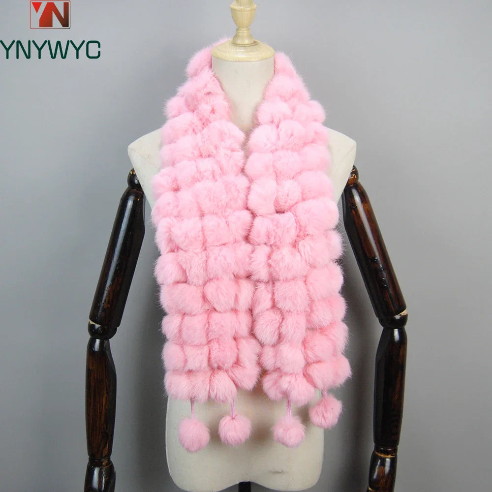 real rabbit fur scarf