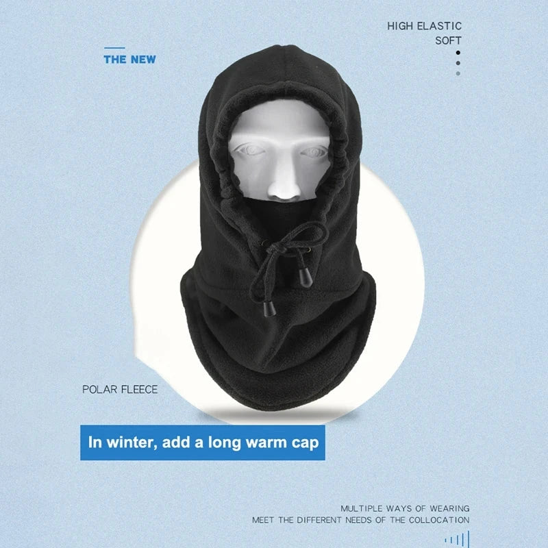 Winter Neck Warmer – Thermal Fleece Balaclava Snood Hat, Face Mask for Outdoor Sports