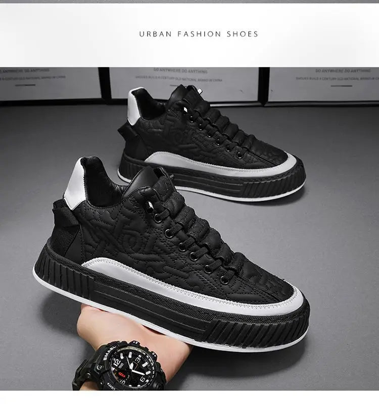 mens platform vulcanized sneakers