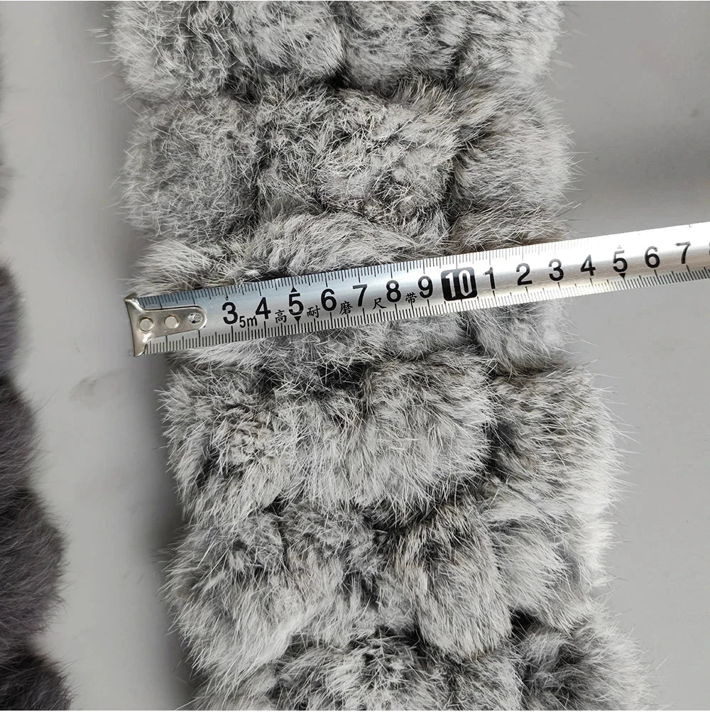 real rabbit fur scarf