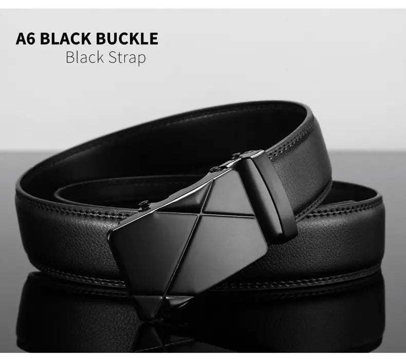 Fashion Business Belt for Men – Luxury PU Leather with Auto Buckle