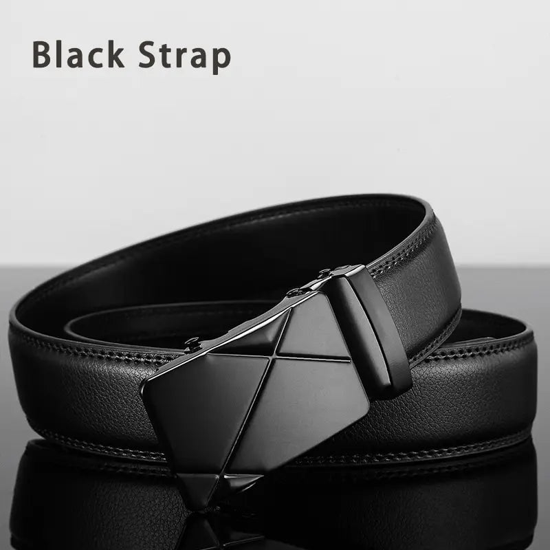 Fashion Business Belt for Men – Luxury PU Leather with Auto Buckle