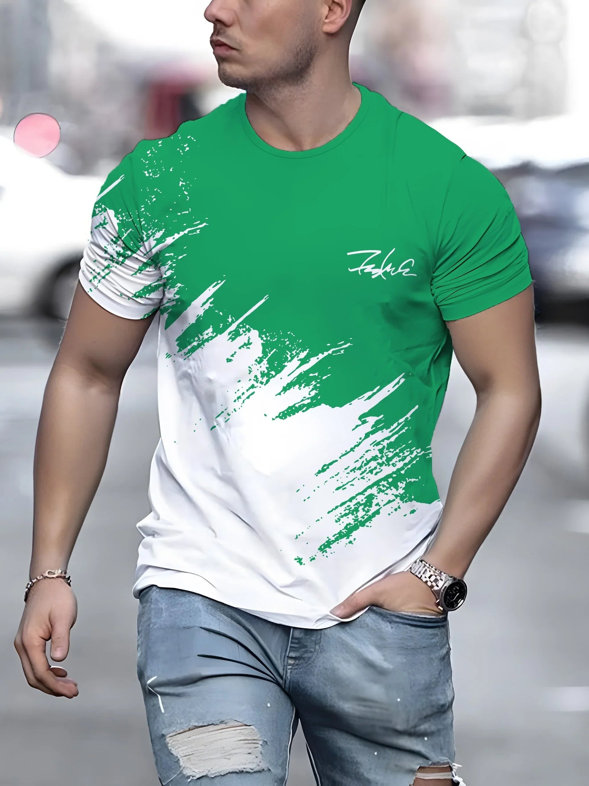 Short Sleeve Crew Neck Men T Shirt Outdoor Pullover For Men Streetwear