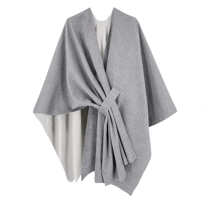luxury winter poncho