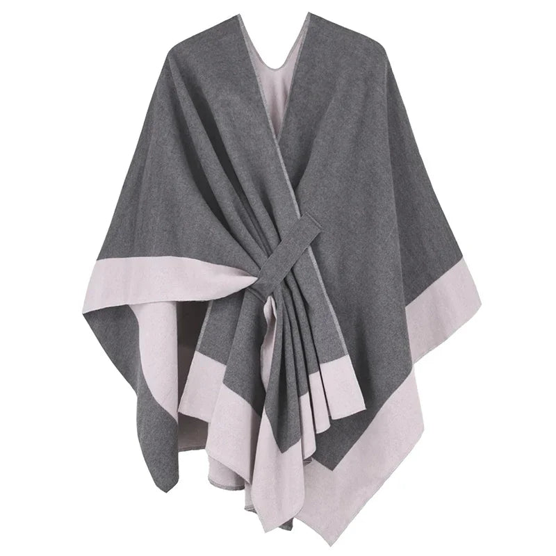 luxury winter poncho