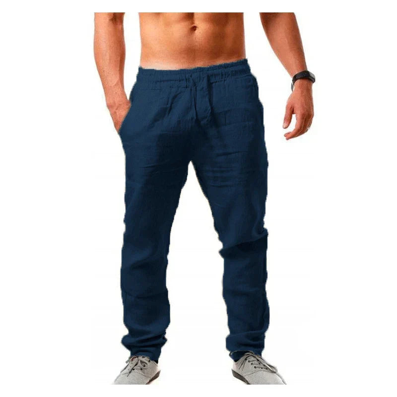 Men Trousers Cotton Linen