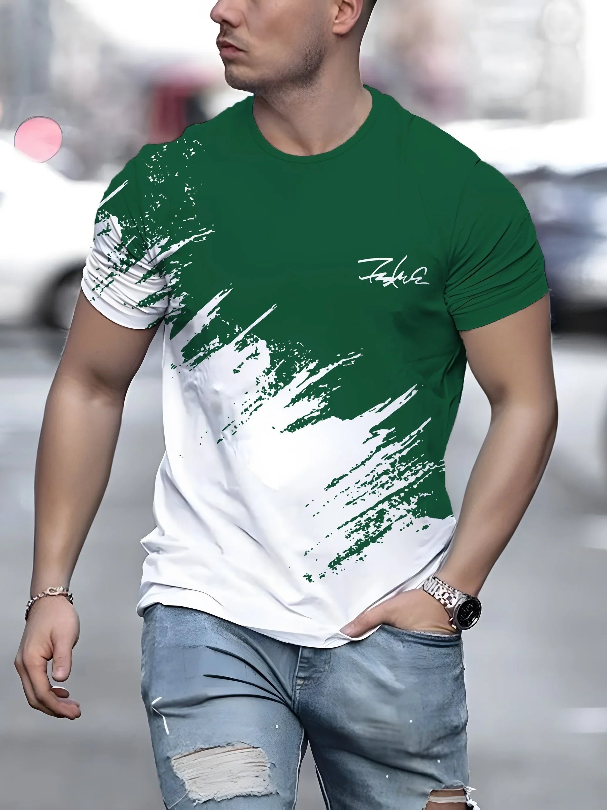 Short Sleeve Crew Neck Men T Shirt Outdoor Pullover For Men Streetwear