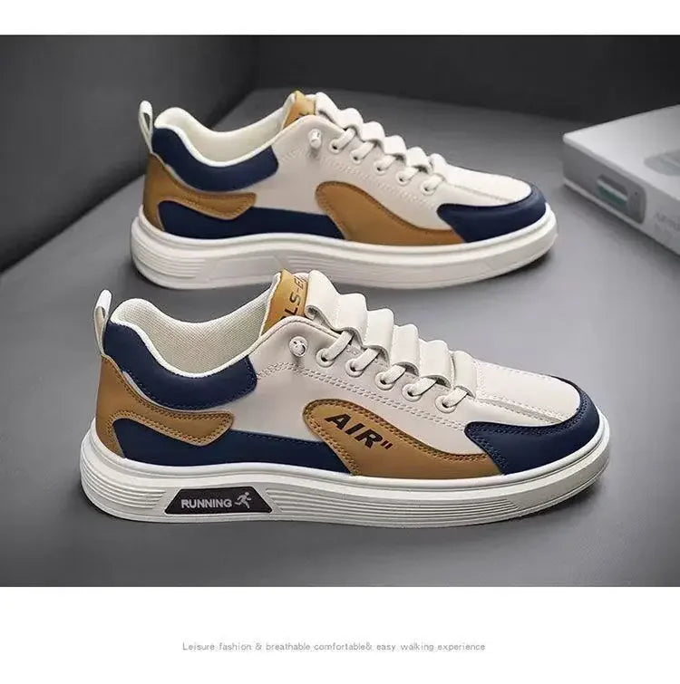 Low Top Sneakers – 2025 Men’s Fashion Leather Shoes, One-Foot Slip-On, Sport & Casual
