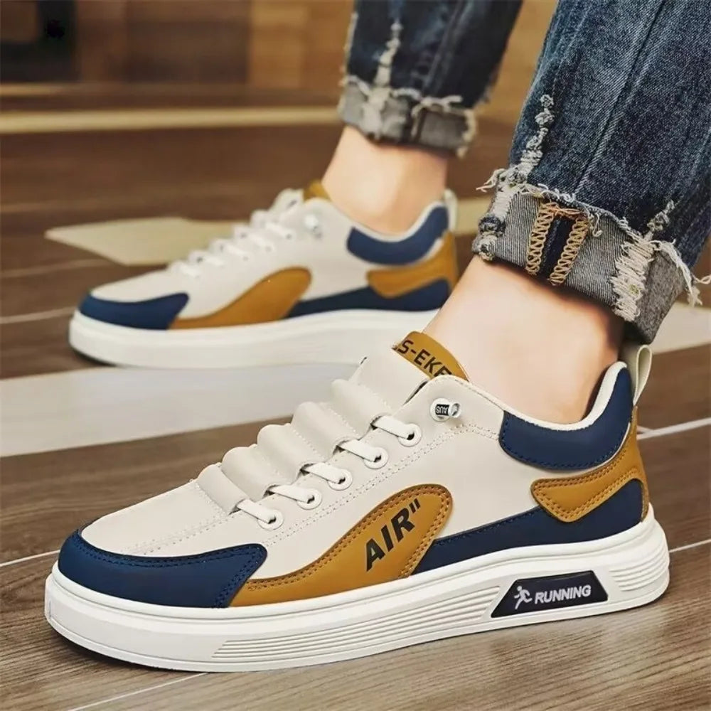 Low Top Sneakers – 2025 Men’s Fashion Leather Shoes, One-Foot Slip-On, Sport & Casual