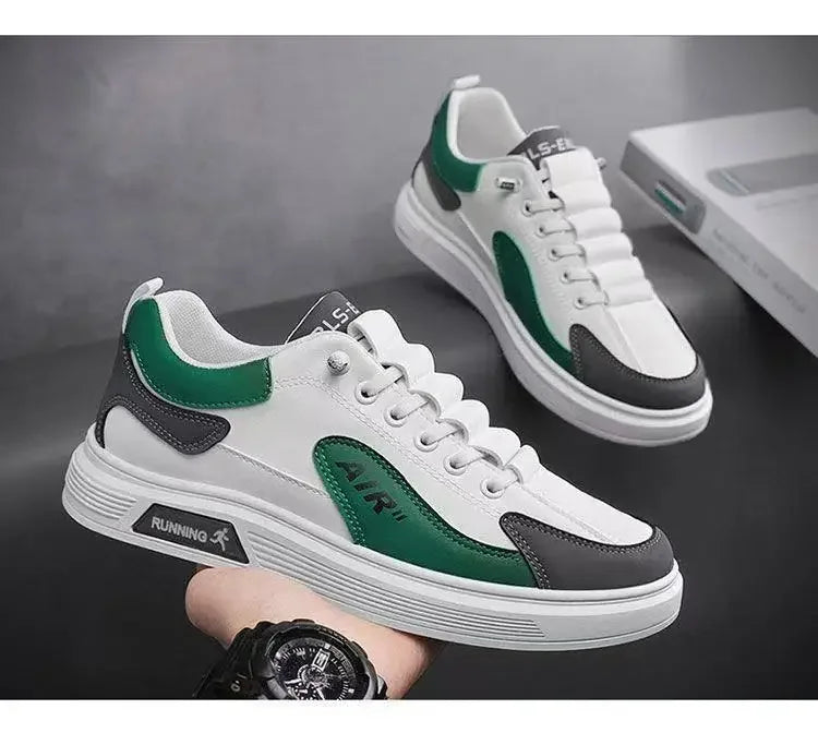 Low Top Sneakers – 2025 Men’s Fashion Leather Shoes, One-Foot Slip-On, Sport & Casual