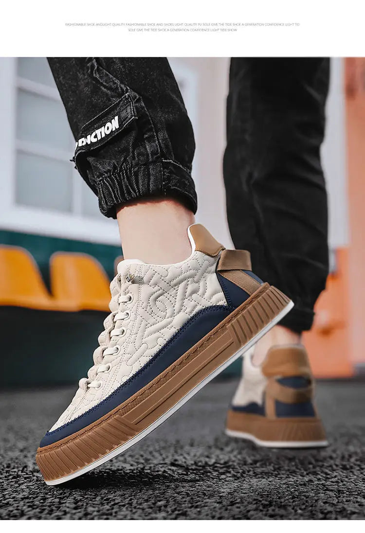 mens platform vulcanized sneakers