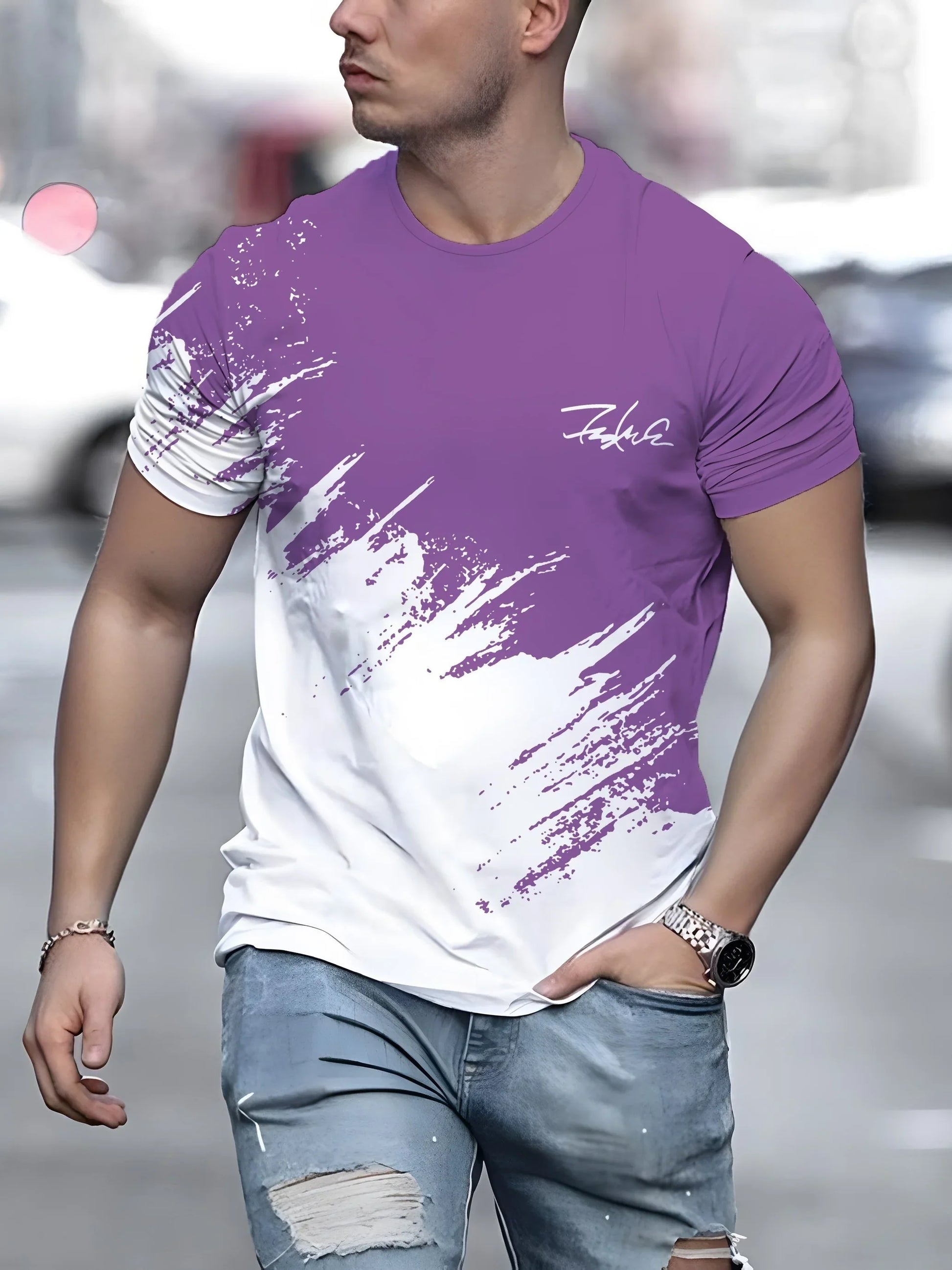 Short Sleeve Crew Neck Men T Shirt Outdoor Pullover For Men Streetwear