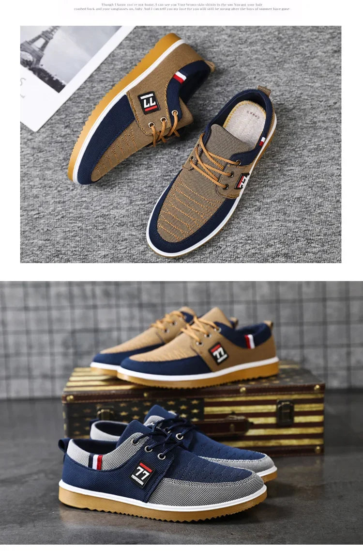 Canvas Shoes for Men – 2024 Breathable Sneakers with Vulcanized Sole, Tenis Masculino Style