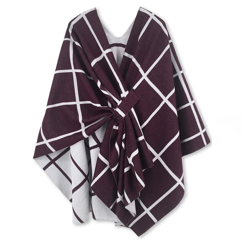 luxury winter poncho
