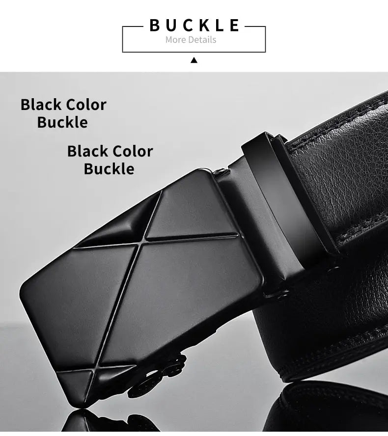 Fashion Business Belt for Men – Luxury PU Leather with Auto Buckle