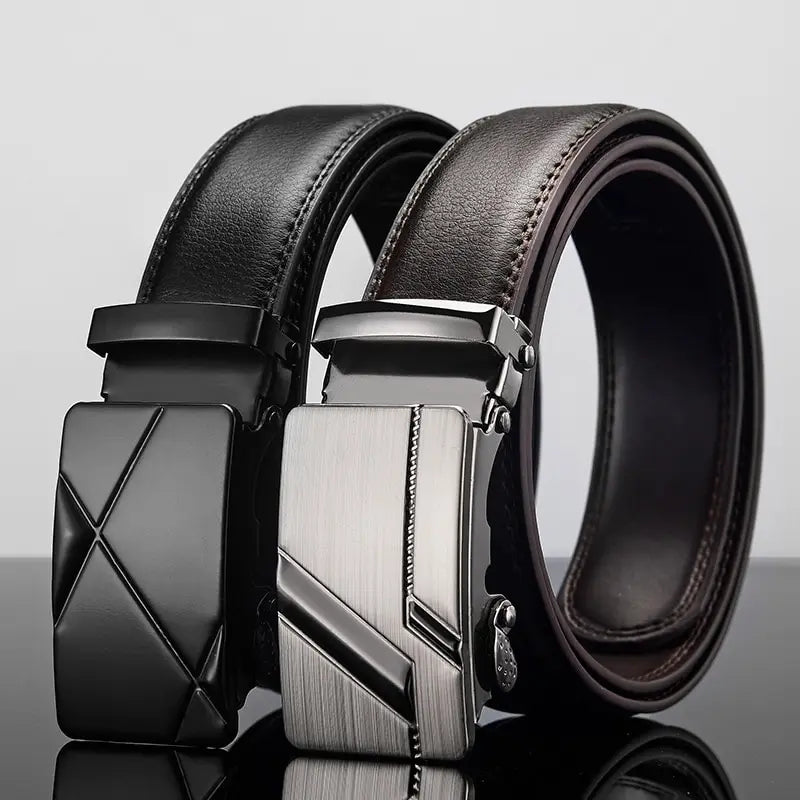 Fashion Business Belt for Men – Luxury PU Leather with Auto Buckle