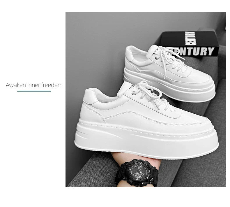 mens platform walking sneakers