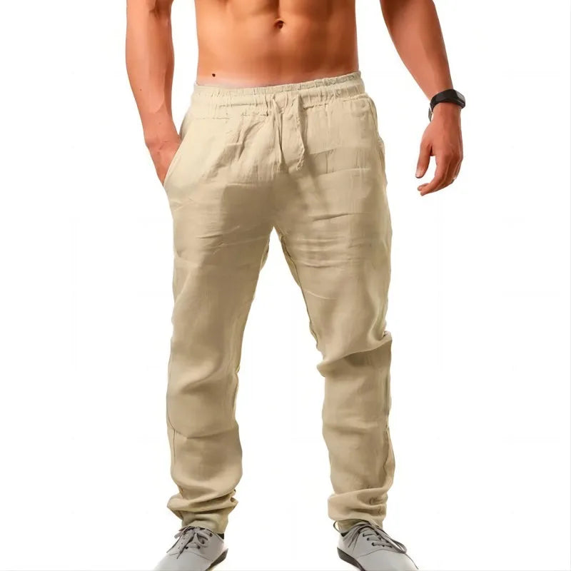 Men Trousers Cotton Linen