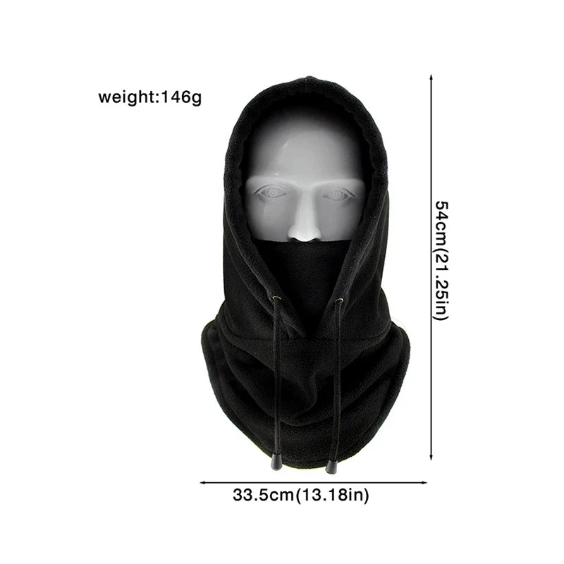 Winter Neck Warmer – Thermal Fleece Balaclava Snood Hat, Face Mask for Outdoor Sports