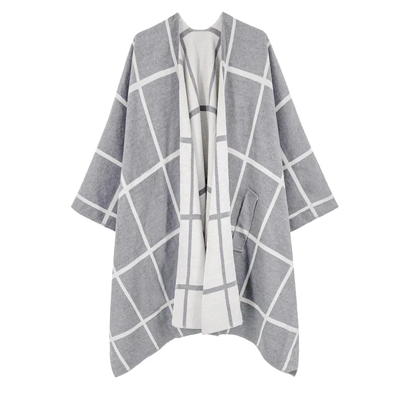 luxury winter poncho