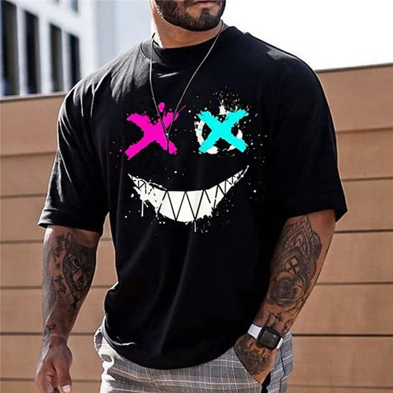 Short Sleeve T-shirts Summer New Fashion Men's English Letter Printing