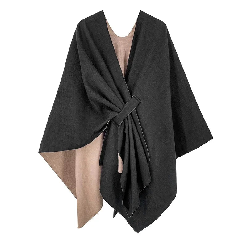 luxury winter poncho