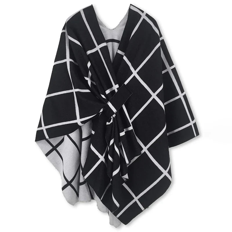 luxury winter poncho