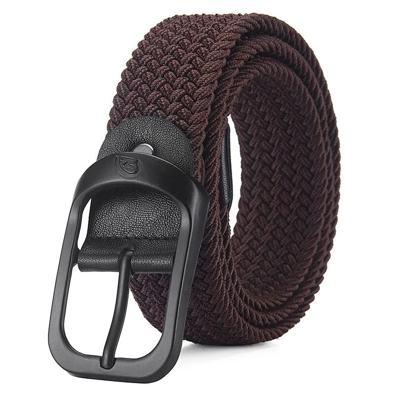 Punch-Free Belt – Elastic Woven Design for Men & Women, Outdoor & Work-Ready, Casual Style
