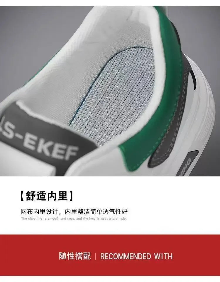 Low Top Sneakers – 2025 Men’s Fashion Leather Shoes, One-Foot Slip-On, Sport & Casual