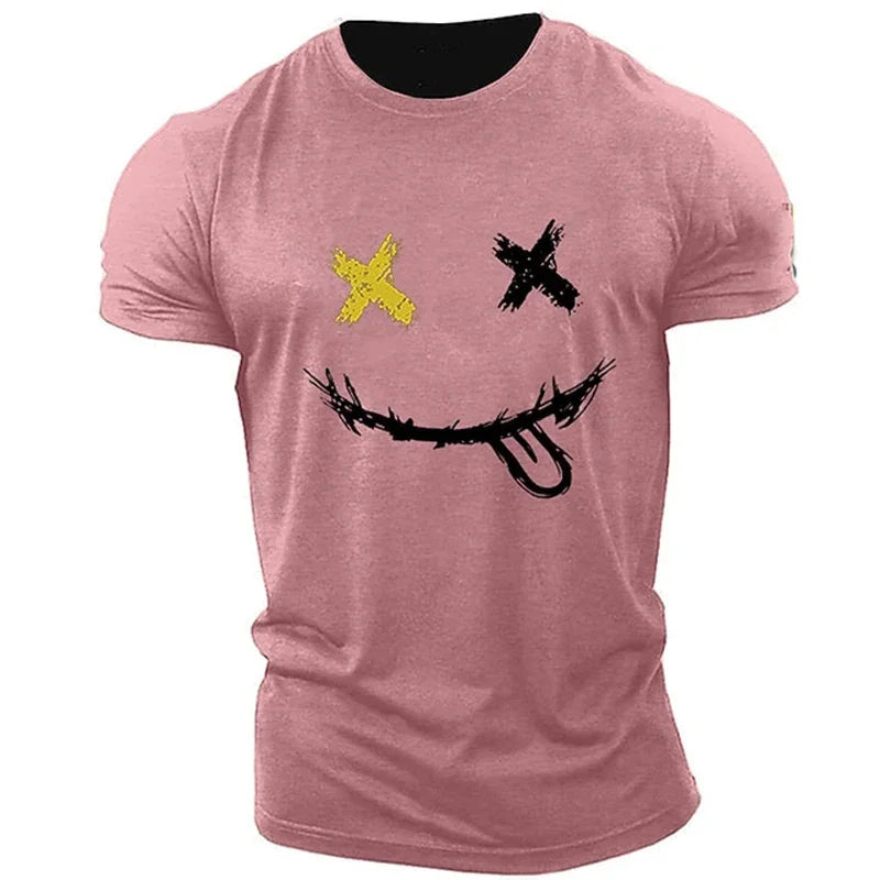 Short Sleeve T-shirts Summer New Fashion Men's English Letter Printing