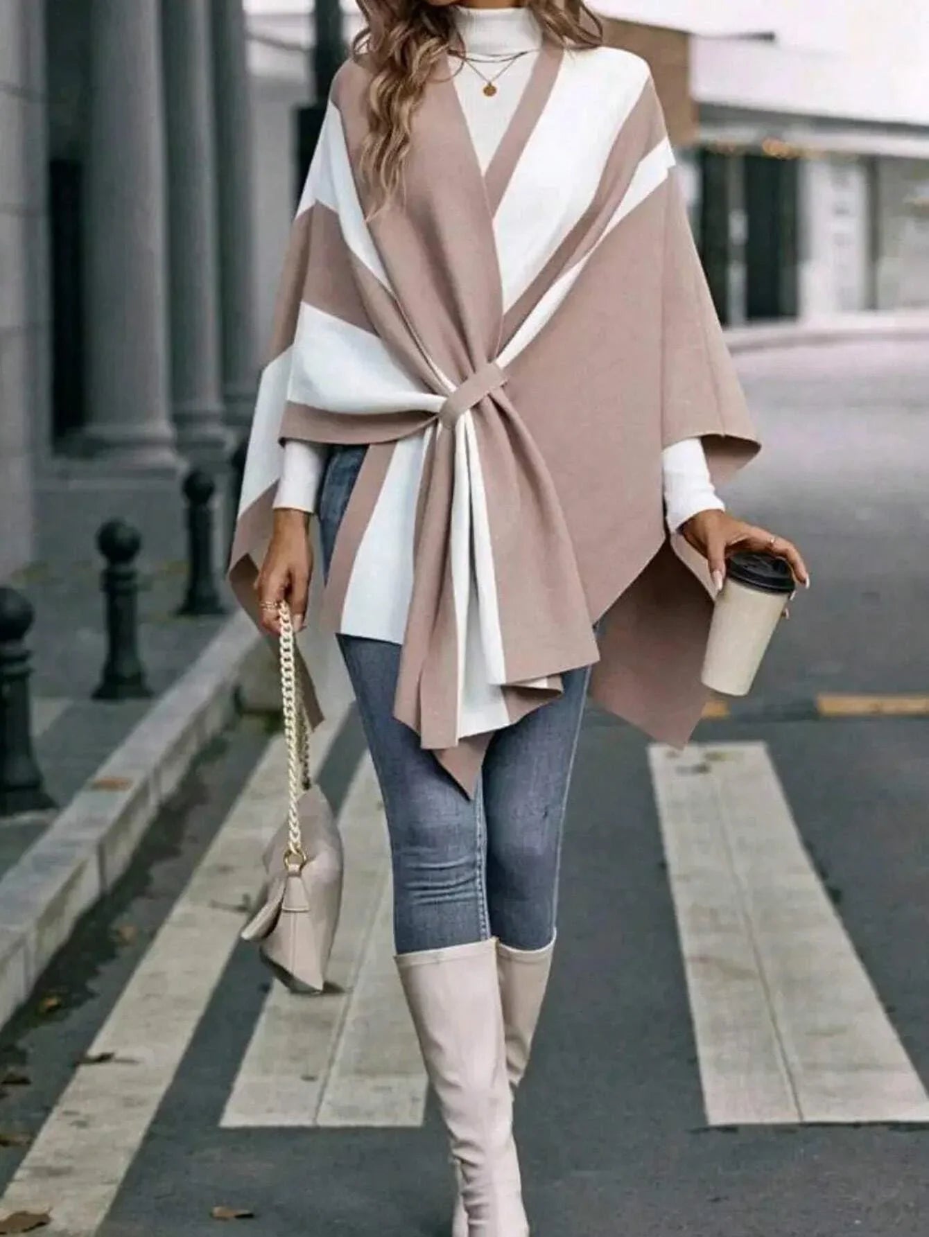 luxury winter poncho