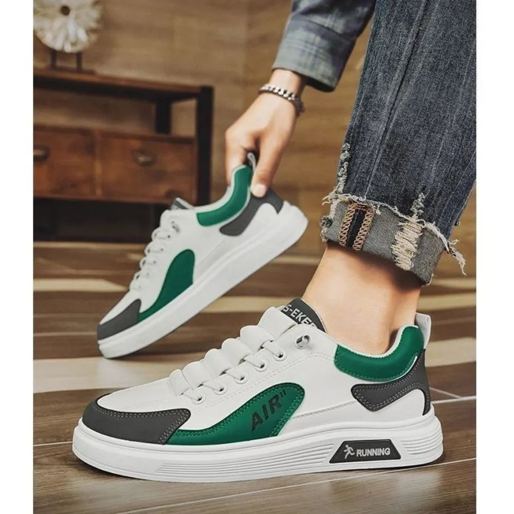 Low Top Sneakers – 2025 Men’s Fashion Leather Shoes, One-Foot Slip-On, Sport & Casual