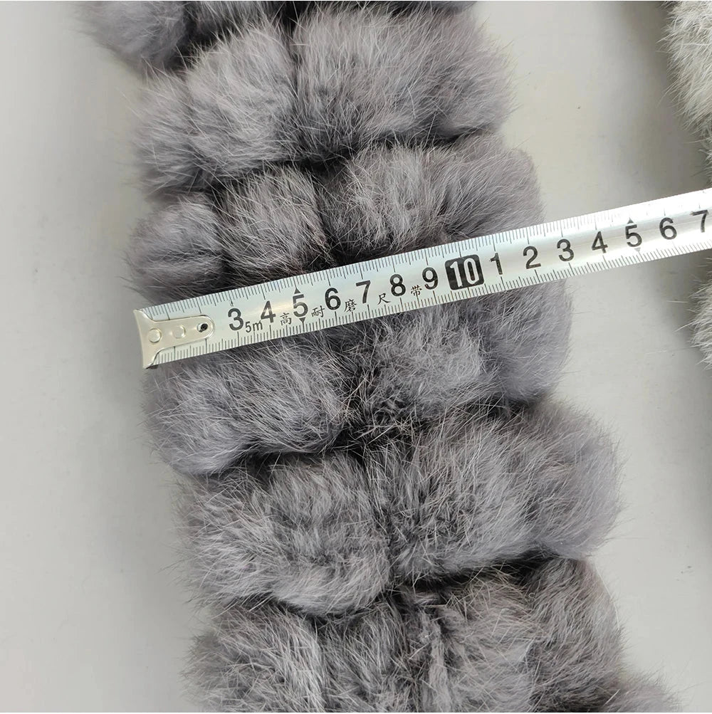 real rabbit fur scarf