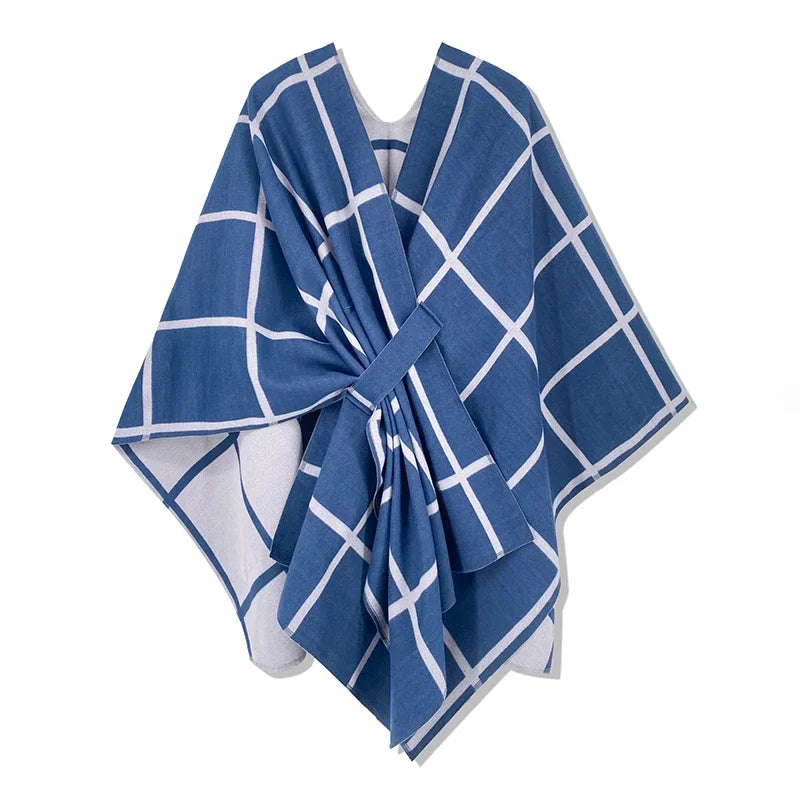luxury winter poncho