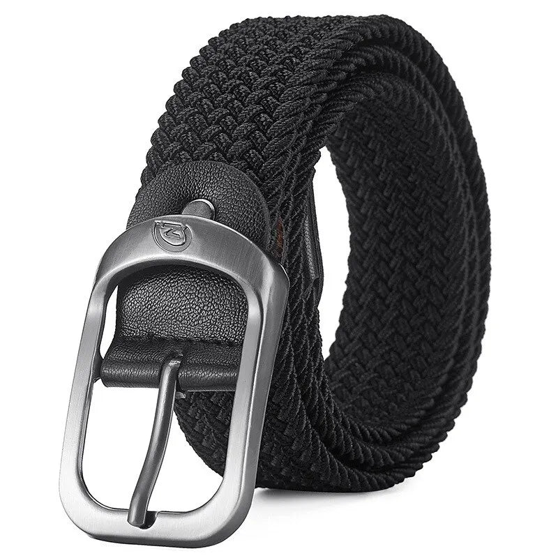 Punch-Free Belt – Elastic Woven Design for Men & Women, Outdoor & Work-Ready, Casual Style