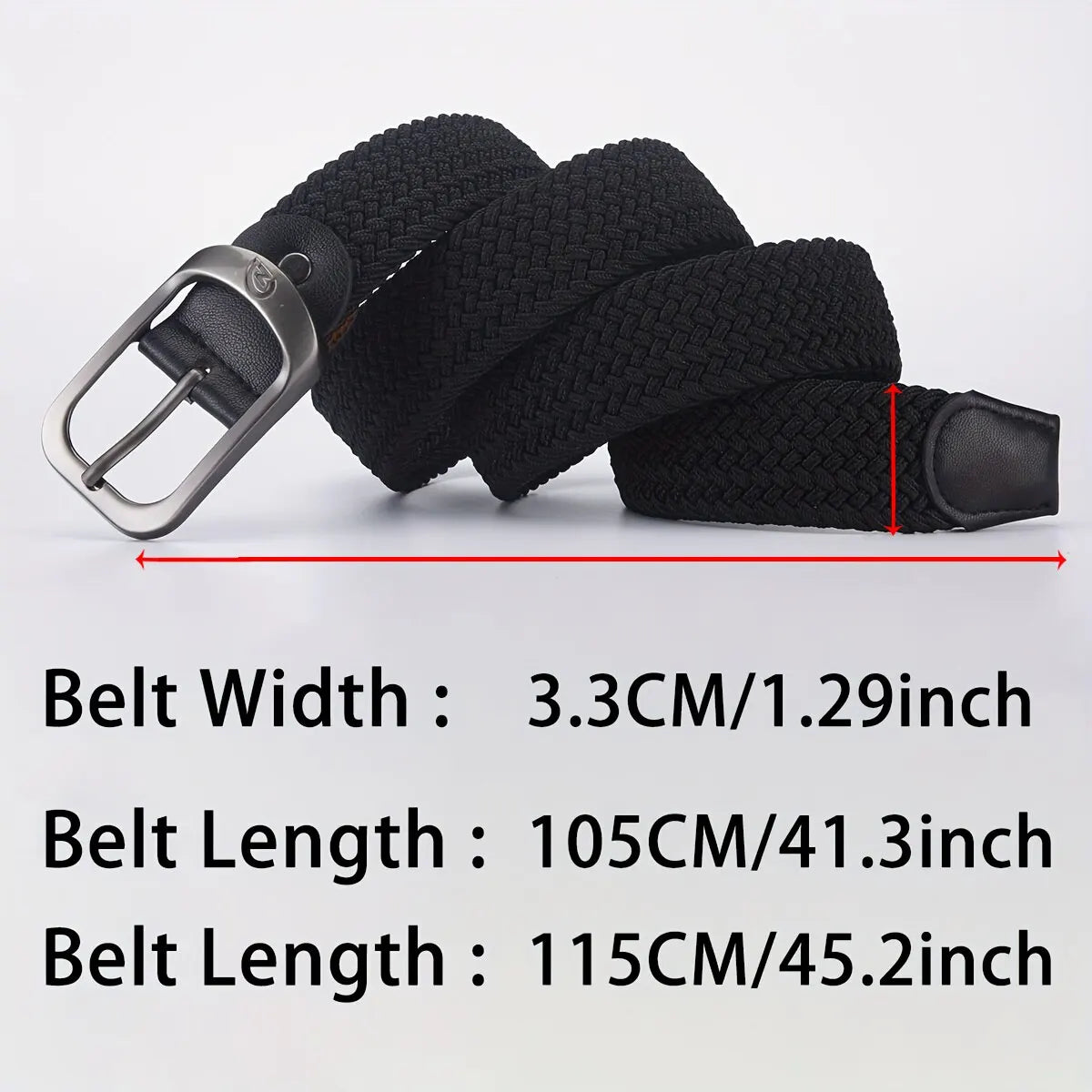 Punch-Free Belt – Elastic Woven Design for Men & Women, Outdoor & Work-Ready, Casual Style