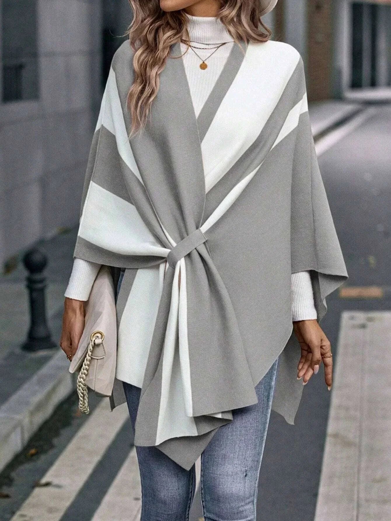 luxury winter poncho