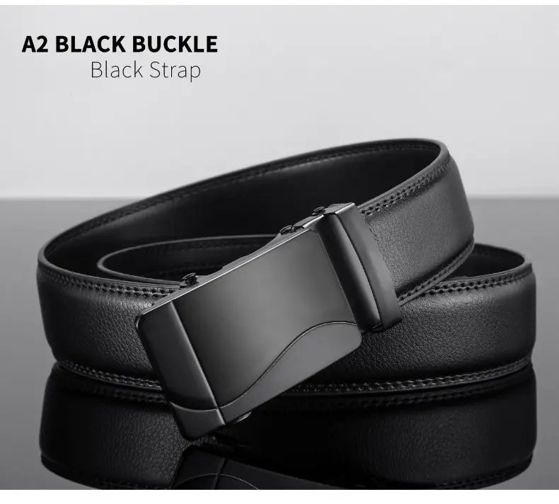 Fashion Business Belt for Men – Luxury PU Leather with Auto Buckle