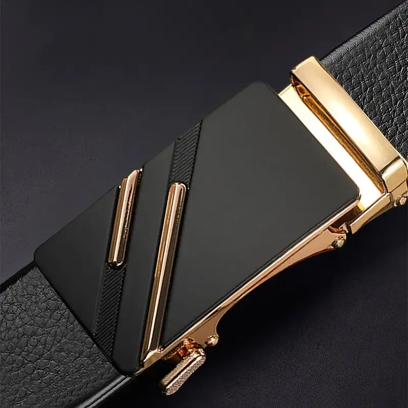 Men Belt – Fashion Leather Waist Belt with Luxury Design & Automatic Buckle