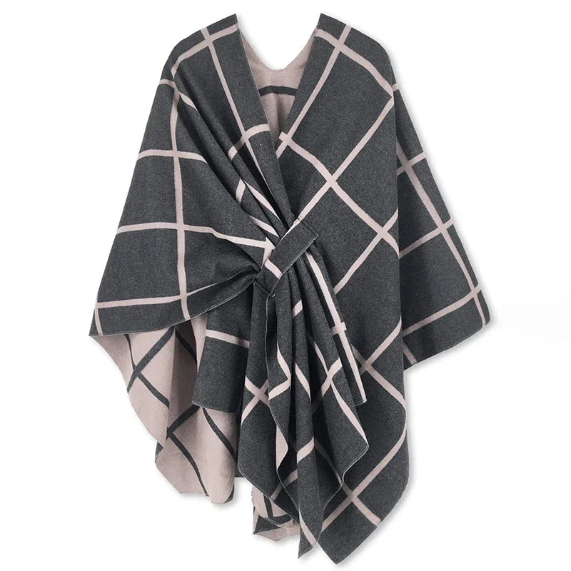 luxury winter poncho
