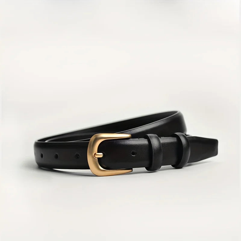 Ladies Fashion Belt – Simple Black Belt for Jeans, Perfect for Daily Use