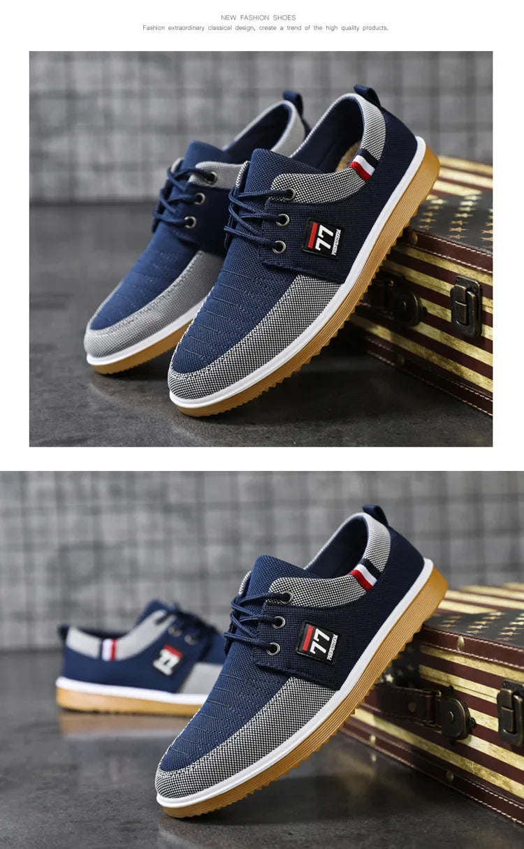 Canvas Shoes for Men – 2024 Breathable Sneakers with Vulcanized Sole, Tenis Masculino Style